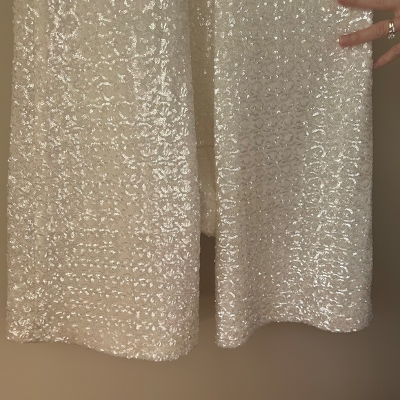 NADINE MERABI White Sequin Jumpsuit - Picture 7 of 11